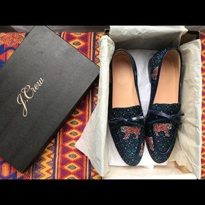 J.Crew Academy Loafers in Tiger Print